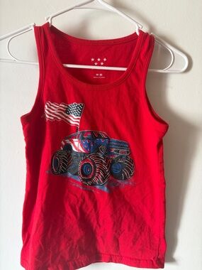 Red Boys' Monster Truck Tank Top - Unbranded